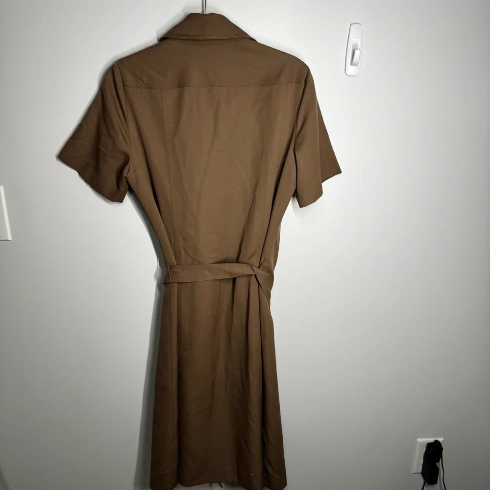Pendleton Coat Dress Wool Double‎ Breasted Lined Size 8 brown